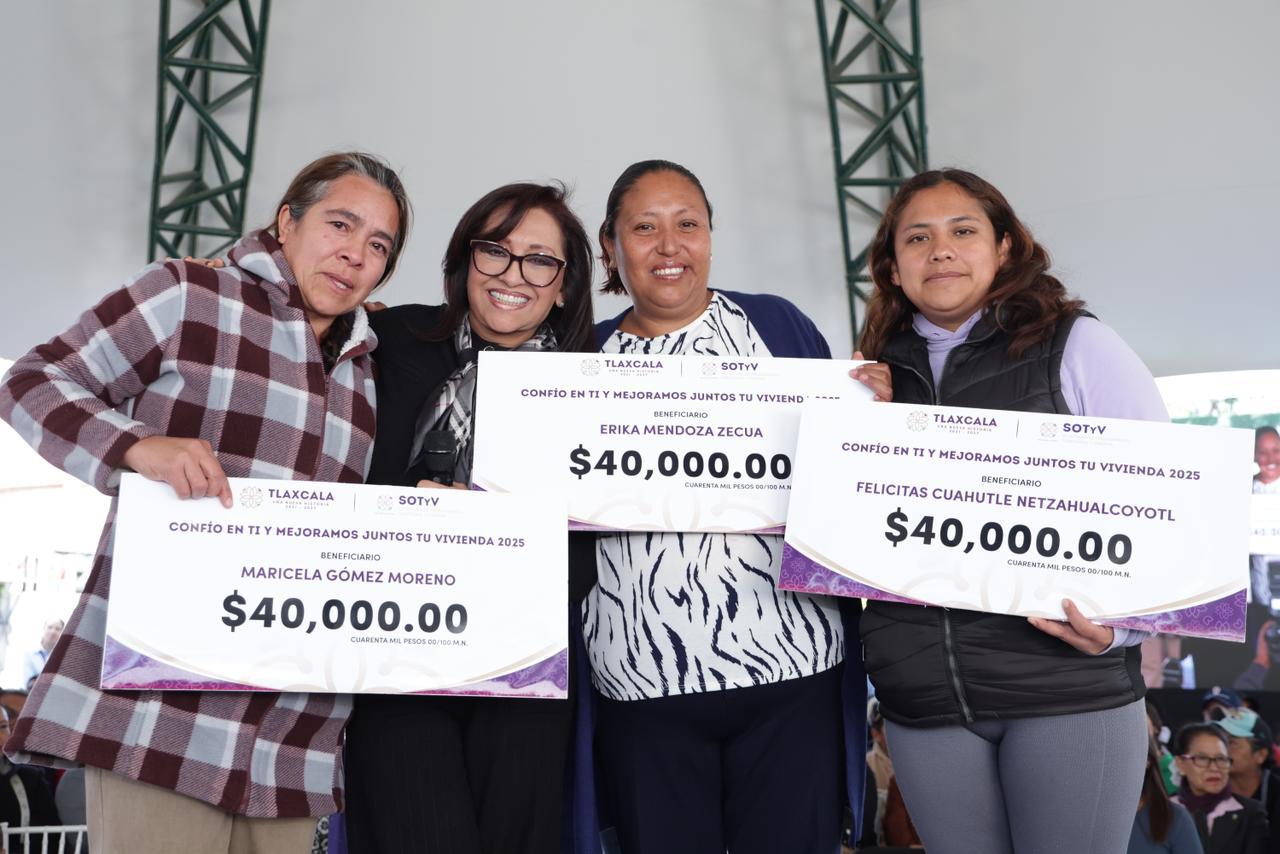 Programa 'Confío en ti y Juntos Mejoramos tu Vivienda' transforma 200 hogares tlaxcaltecas y refuerza confianza ciudadana